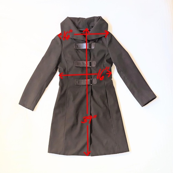 Rudsak fall coat, nylon with leather accents. Size medium. - Picture 4 of 6